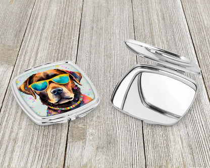 Chocolate Labrador Hippie Dawg Compact Mirror