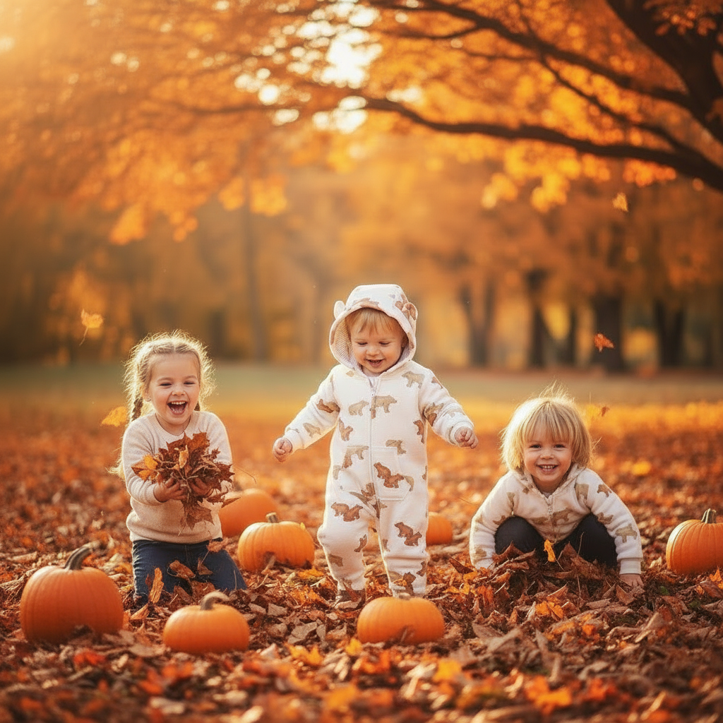 Double Layer One-piece Zipper Hooded Sweater For Children