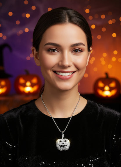 Halloween Pumpkin Ghost Shape Alloy Pendant Necklace