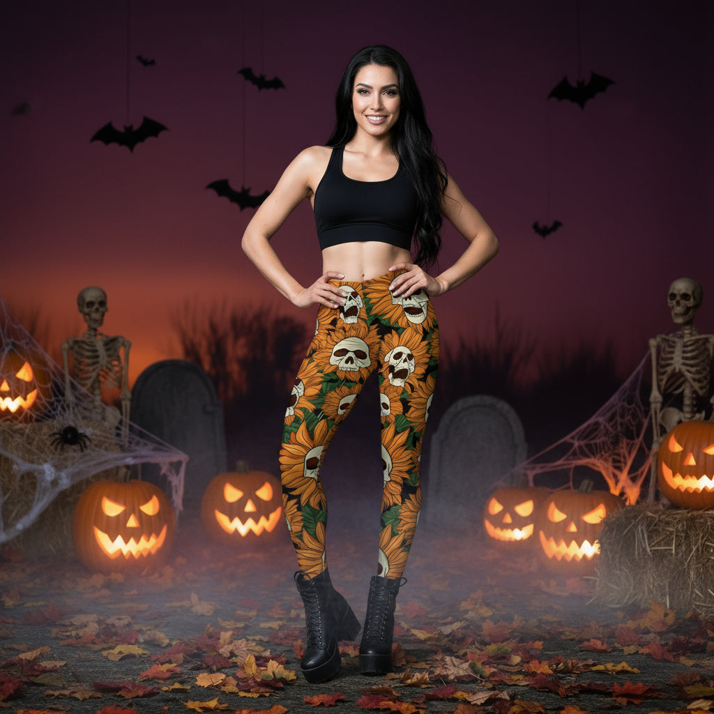 Halloween New Women's Leggings Bandage Printed Yoga Pants