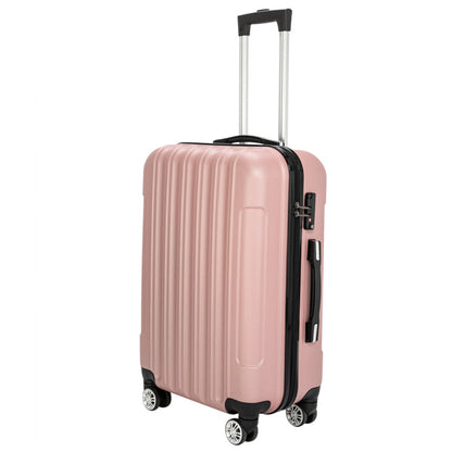 Vertical 3-in-1 Spinner Wheel With Handle Trolley Box 20in 24in 28in ABS Aluminum Alloy Fashion Color - Rose Gold