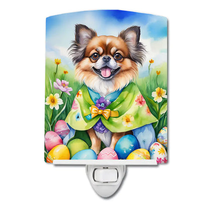 Tibetan Spaniel Easter Egg Hunt Ceramic Night Light