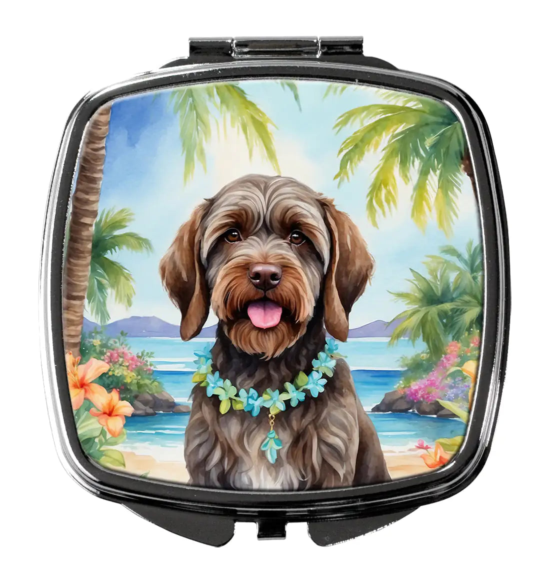 Wirehaired Pointing Griffon Luau Compact Mirror