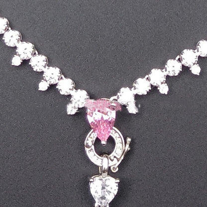 Zhou Hengfu Jewelry S925 Silver Cubic Zirconia Necklace Women