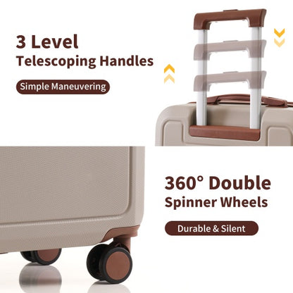 4 Piece Luggage Set With Compression Packing Cubes Expandable Spinner Wheels Lightweight Suitcase With TSA Lock 16 IN 20IN 24IN 28IN