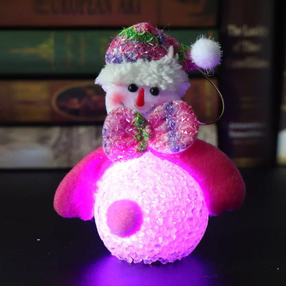 Luminous Ornaments Snowman Christmas Tree Pendant
