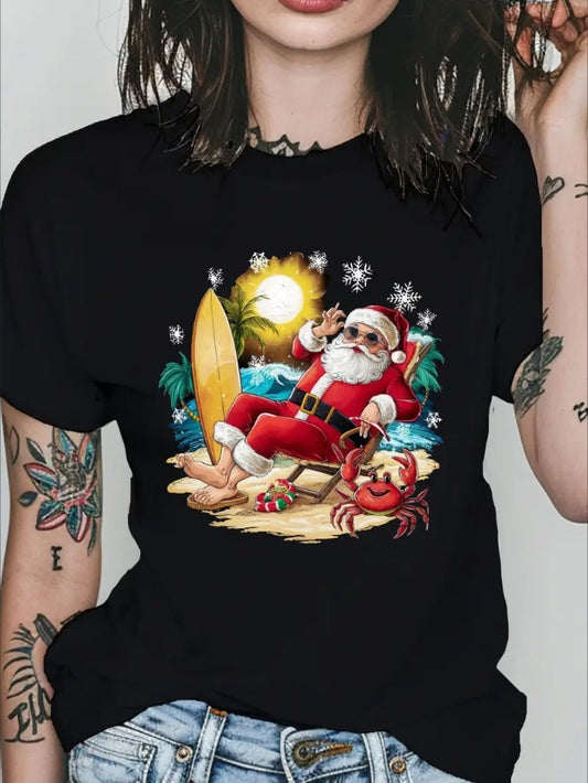 Santa Christmas In July Ambiance Women's T-shirt Comfort Fit