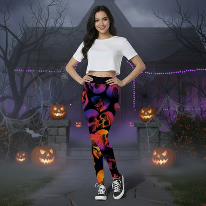 Women's Fashion Halloween High Waist Elastic Yoga Sports Leggings
