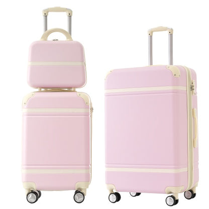Hard shell Luggage Sets 3 Pieces 20x24 And Cosmetic Case Spinner Suitcase With TSA Lock Lightweight