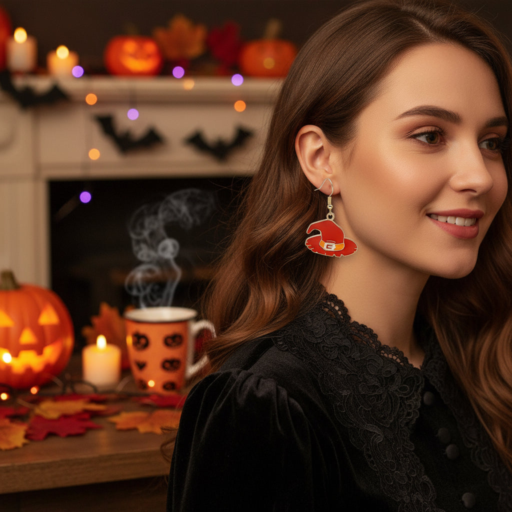 Halloween Cute Oil Drip Alloy Earrings Jewelry