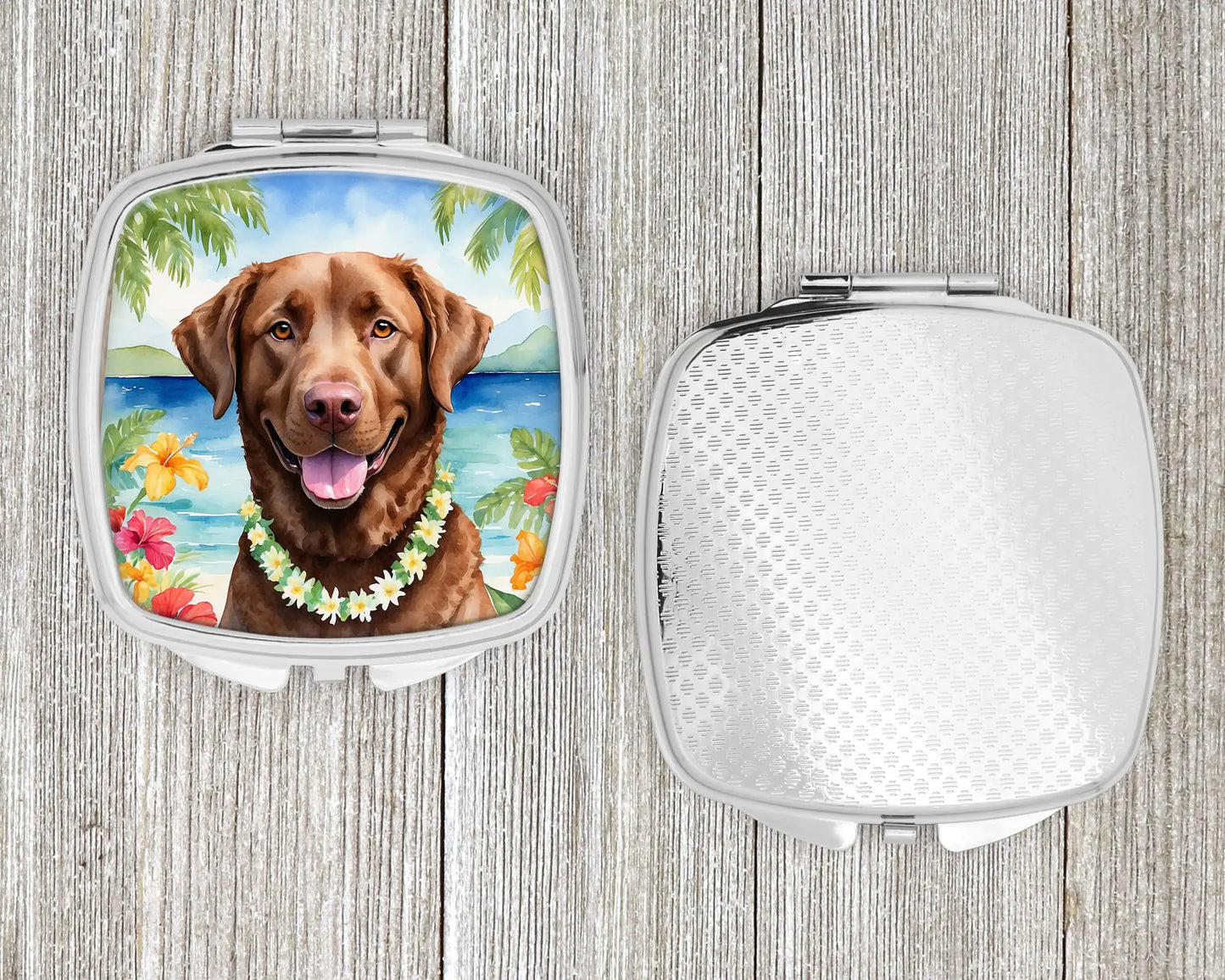 Chesapeake Bay Retriever Luau Compact Mirror