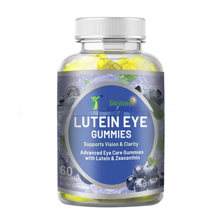Dayneet Lutein Eye Gummies bottle with yellow gummies, 60 gummies
