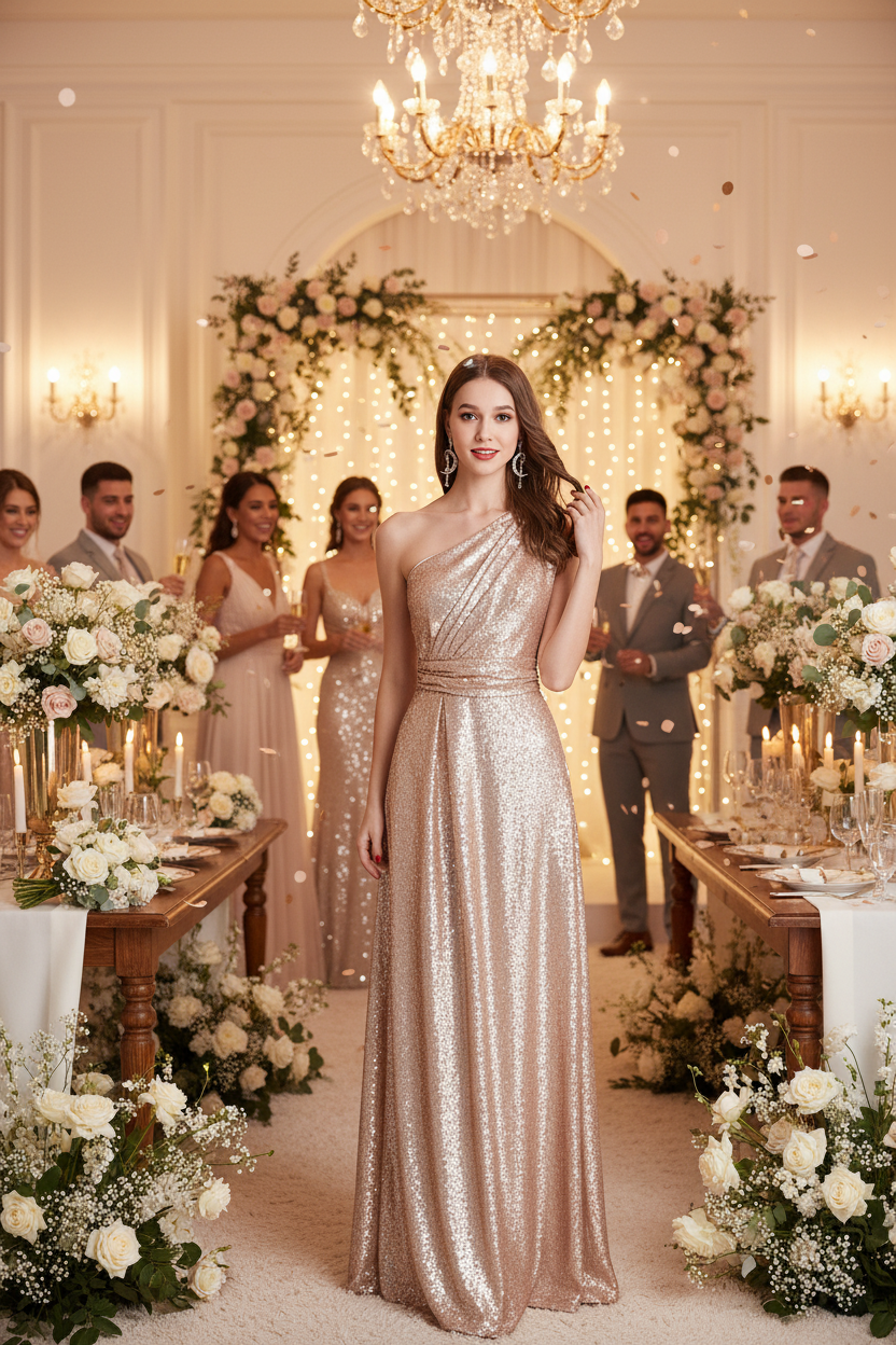 Large Bridesmaid Banquet Dance Host Evening Dress