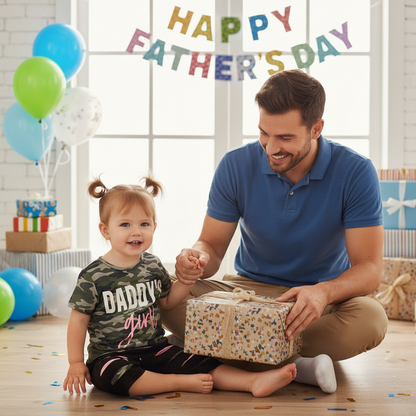 Toddler Girl 'Daddy's Girl' Father's Day Outfit Cute Letter Print Top & Coordinating Pants Set