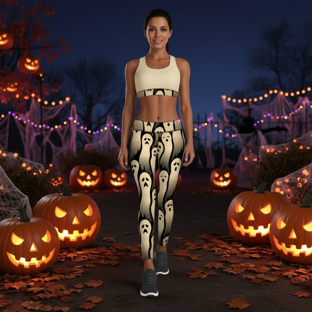 Printed Leggings Halloween Sports Yoga High Stretch Pencil Pants