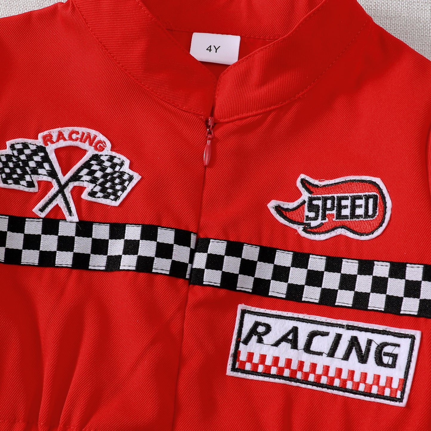 Toddler Girls Boys Racing Jumpsuit, Racer Outfit, Party Race Car Driver Clothing Set