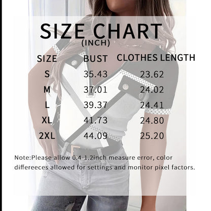 Women's Color Block Zipper T-Shirt, Casual Short Sleeve Summer Top