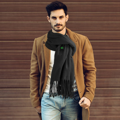 1Pc Electric Heated Winter Scarf USB Heating Neck Wrap Unisex Heated Neck Shawl Soft Warm Scarves 3 Heating Modes For Outdoor Cycling Skiing Skating