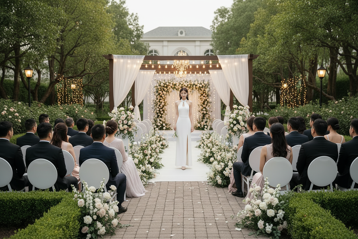 White Bridesmaid Daily Style Formal Dress