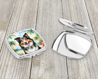 Collie Luau Compact Mirror