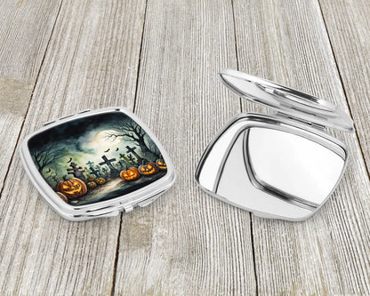 Graveyard Spooky Halloween Compact Mirror