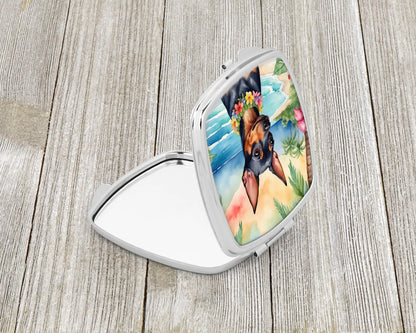 Miniature Pinscher Luau Compact Mirror