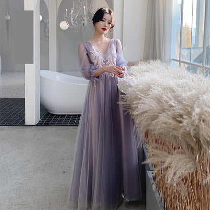 Xianqi Slim And Thin Sisters Queen's Bridesmaid Dress