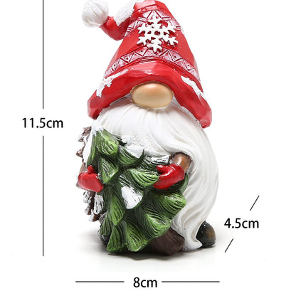 Christmas Statue Gnome Old Man Resin Desktop Ornaments Crafts