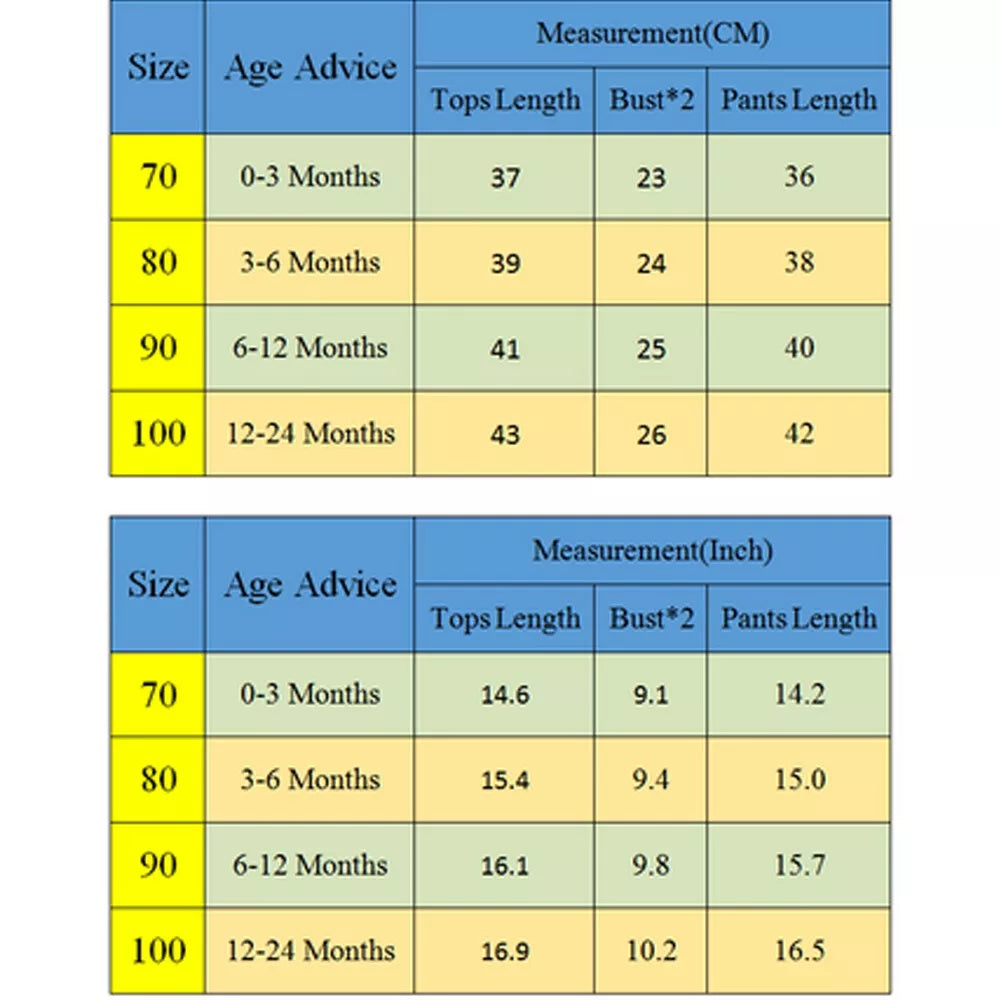 Newborn Baby Boy Girl Tops Romper Bodysuit Jumpsuit Pants Outfits Clothes Set