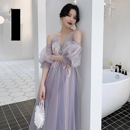 Xianqi Slim And Thin Sisters Queen's Bridesmaid Dress
