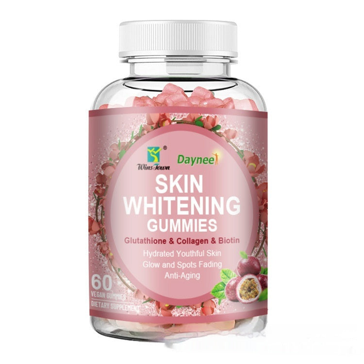 Dayneet Skin Whitening Gummies bottle with gluthathione and biotin, 60 gummies