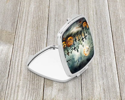 Graveyard Spooky Halloween Compact Mirror