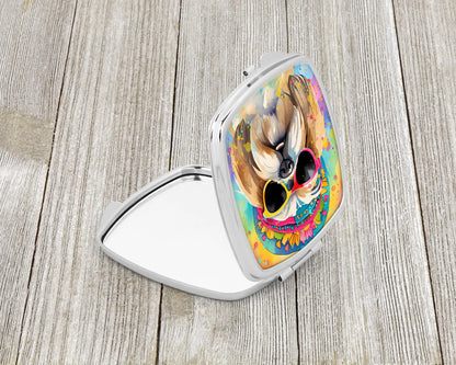 Shih Tzu Hippie Dawg Compact Mirror