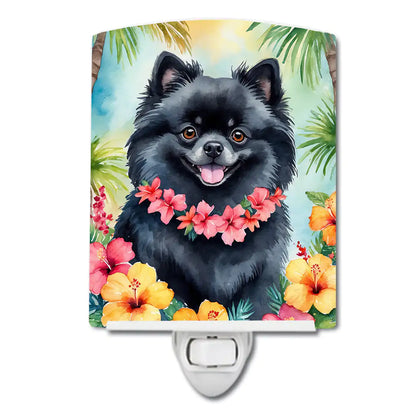 Pomeranian Luau Ceramic Night Light