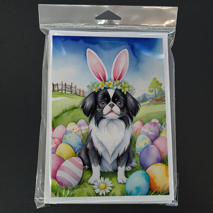 Japanese Chin Easter Egg Hunt Greeting Cards Pack of 8