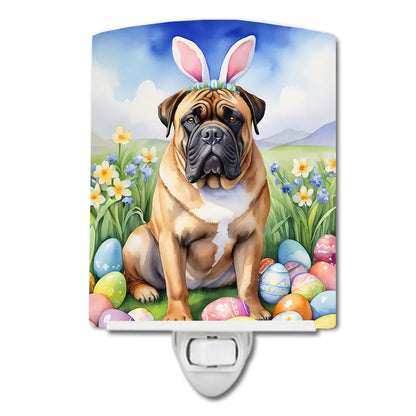 Bullmastiff Easter Egg Hunt Ceramic Night Light