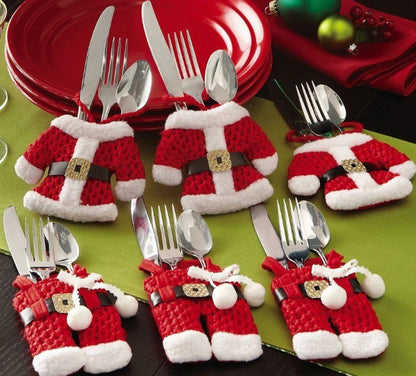 Holder Cutlery Knife Fork Cutlery Set Trousers Skirt Navidad Christmas Decorations for Home