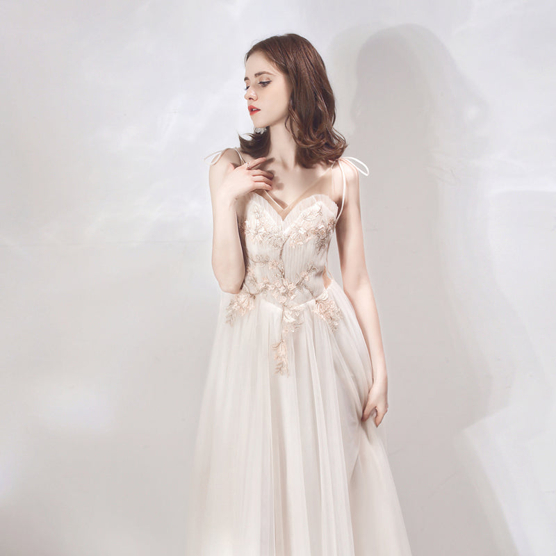 Solid Color Bridesmaid Dress Dress Female Dinner Party