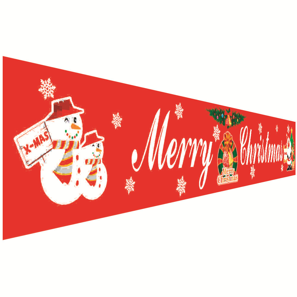 Christmas couplets curtains pull hanging flags window