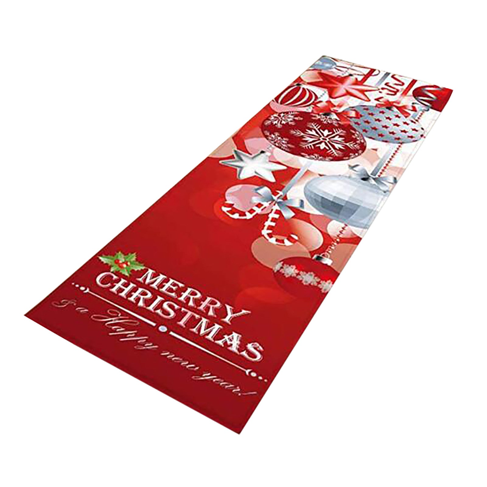 Christmas Flannel Floor Mat Bedroom Non-slip Fluffy Carpet