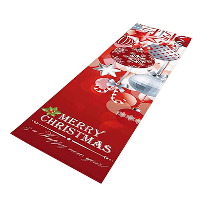 Christmas Flannel Floor Mat Bedroom Non-slip Fluffy Carpet
