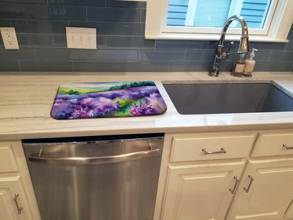 New Hampshire Purple Lilac in Watercolor Dish Drying Mat