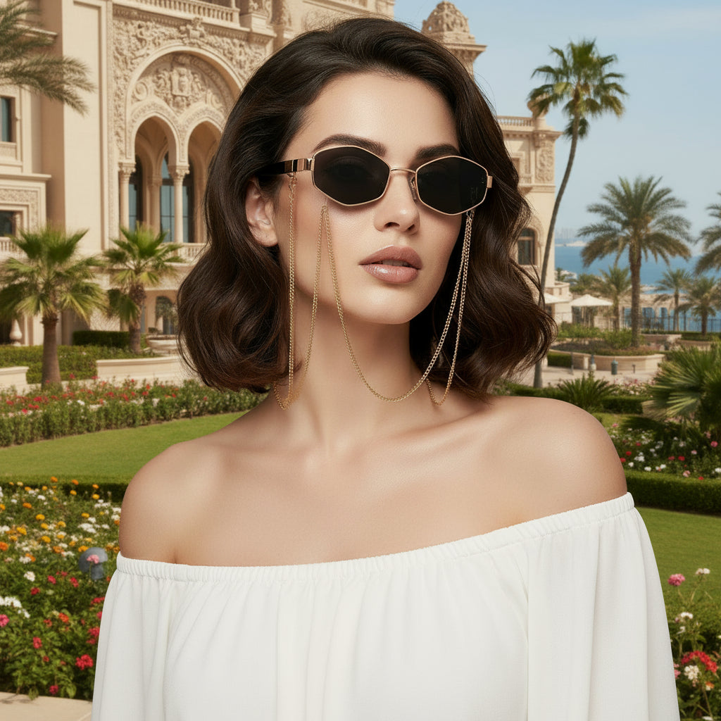 Women's Fashion Personality Chain  Sunglasses