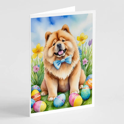 Chow Chow Easter Egg Hunt Greeting Cards Pack of 8