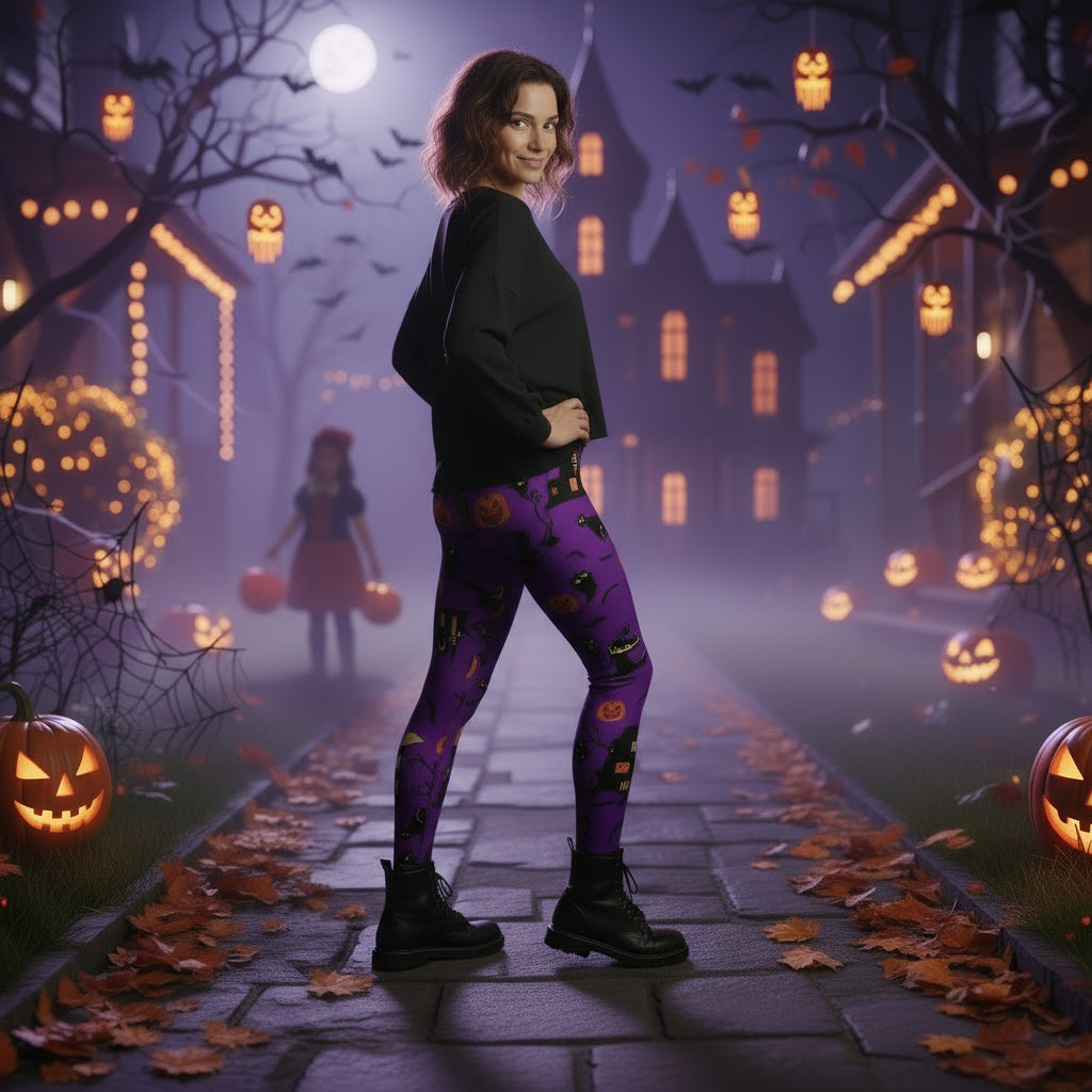 Creative pumpkin leggings