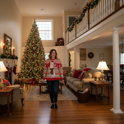 Autumn Winter Fashion Ugly Christmas Sweater Funny Pullover Women's. Men's