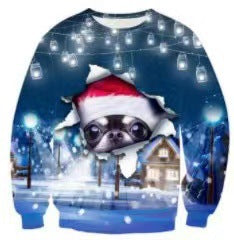 Christmas Round Neck Sweater Casual And Funny