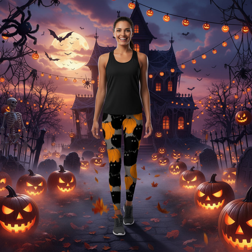 Printed Leggings Halloween Sports Yoga High Stretch Pencil Pants