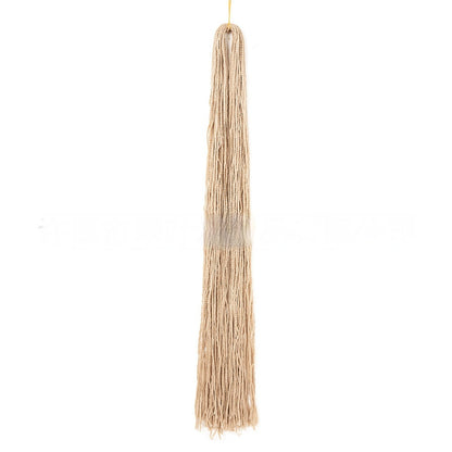 Long braided crochet hair bundle in pale blonde