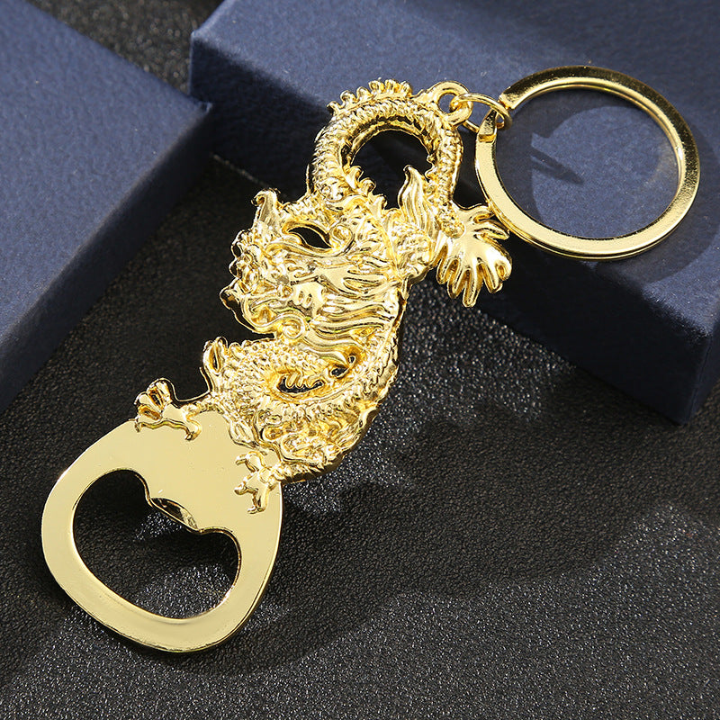 Color Steel Keychain Dragon Bottle Opener